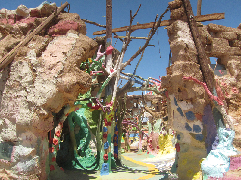 Salvation Mountain shirne in the Californian desert, photo by P.J.Margry 