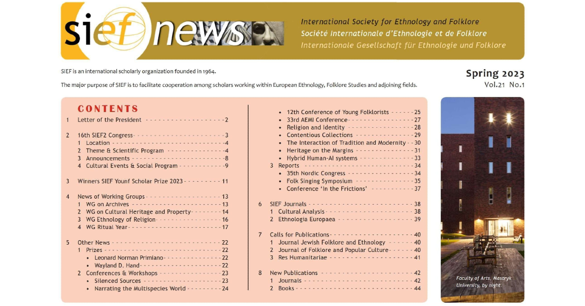 SIEF Newsletter